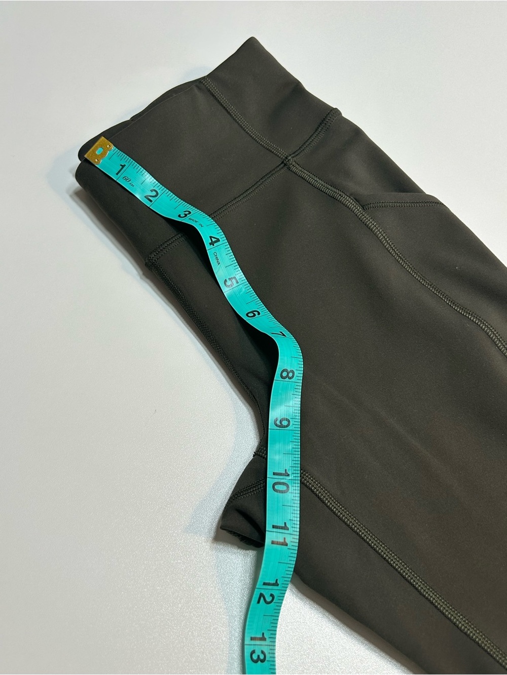 Lululemon Fast and Free High-Rise Tights Pockets Dark Olive Green Pant - Picture 4 of 7